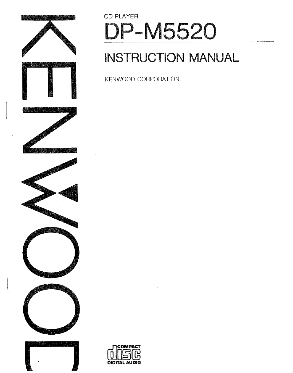 Kenwood DP-M5520 User Manual | 20 pages