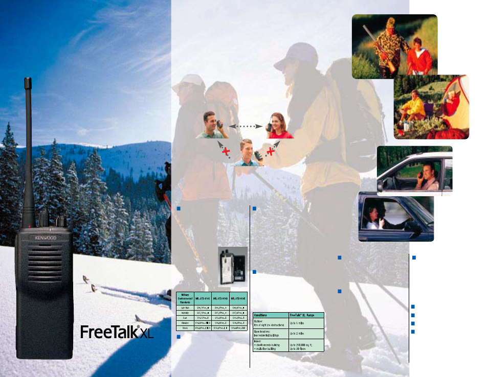 The adventure radio, Tk-3101 (uhf), Talk groups | Xl is the versatile choice for communications | Kenwood TK-3101 (UHF) User Manual | Page 2 / 2