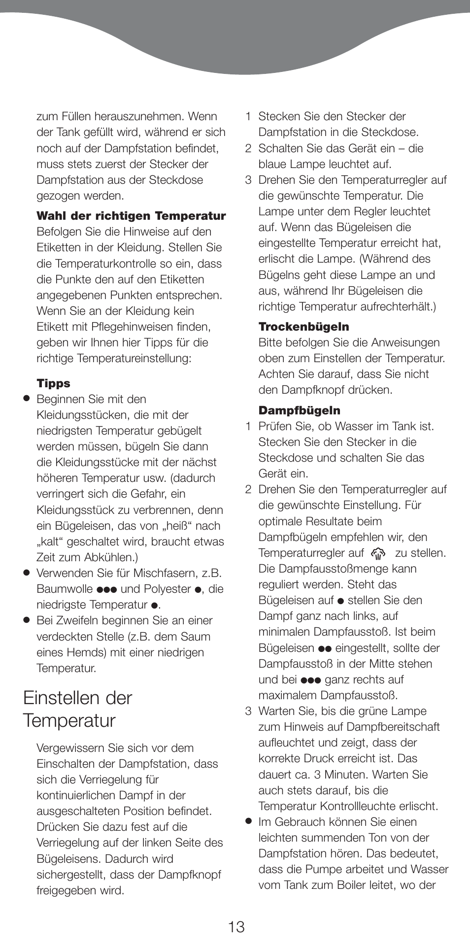 Einstellen der temperatur | Kenwood IC550 series User Manual | Page 16 / 28