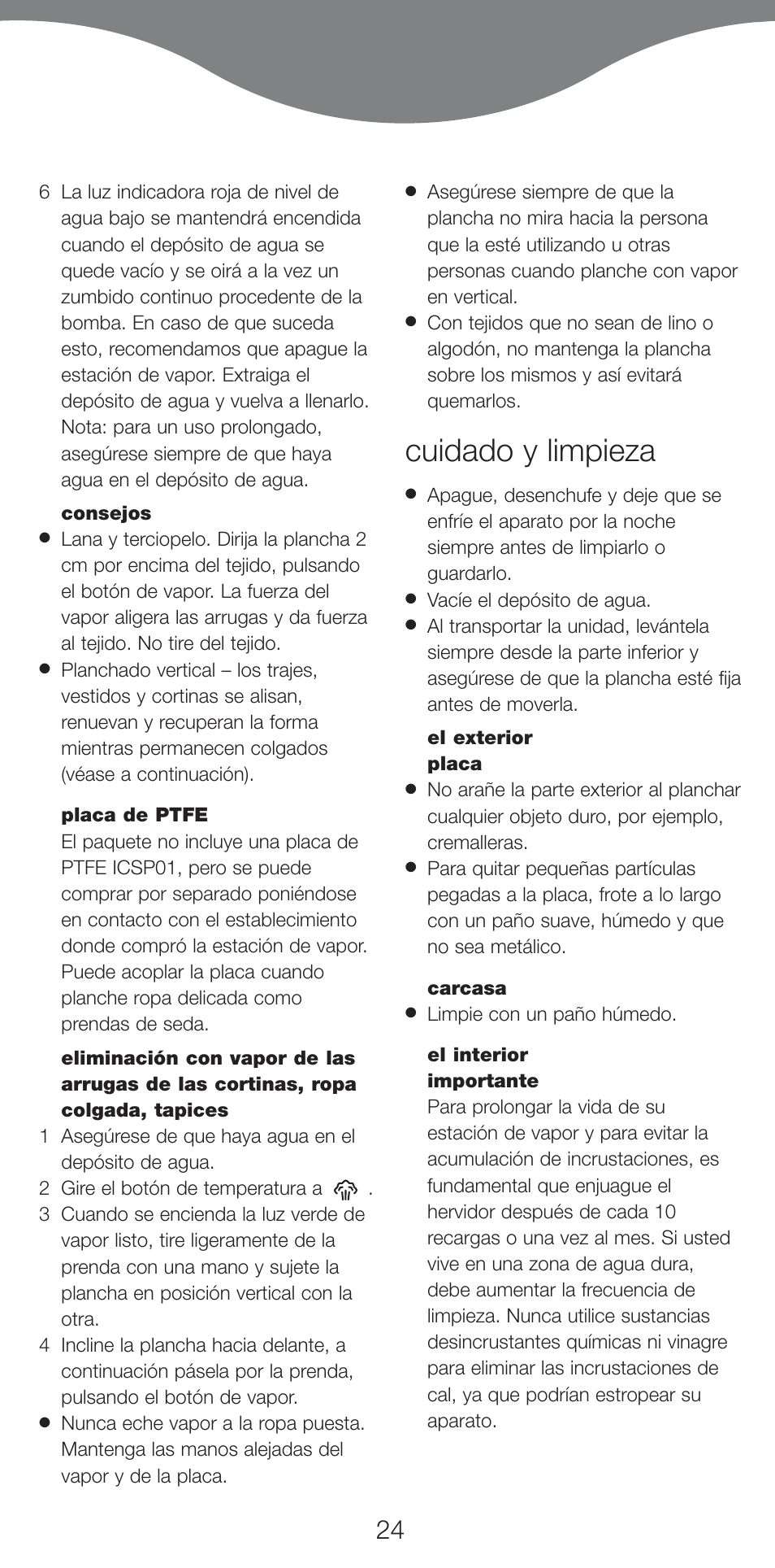 Cuidado y limpieza | Kenwood IC550 series User Manual | Page 27 / 28