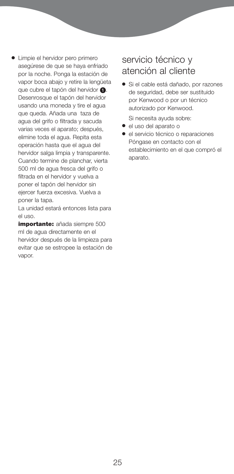 Servicio técnico y atención al cliente | Kenwood IC550 series User Manual | Page 28 / 28