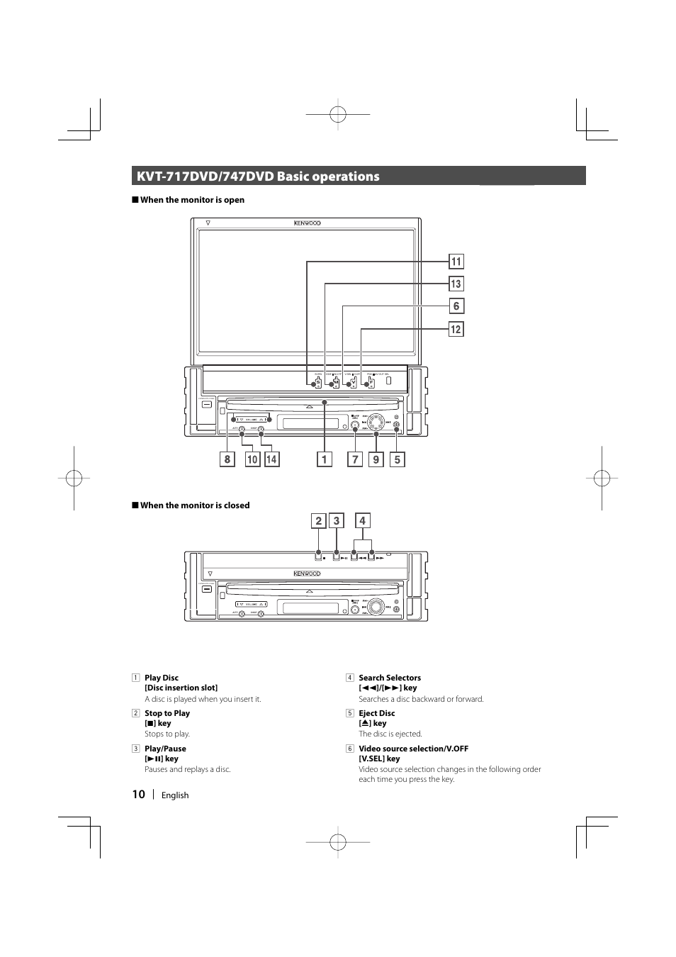 Kenwood KVT-747DVD User Manual | Page 10 / 92