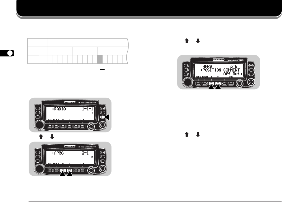 Menu set-up | Kenwood TM-D700 E User Manual | Page 28 / 99