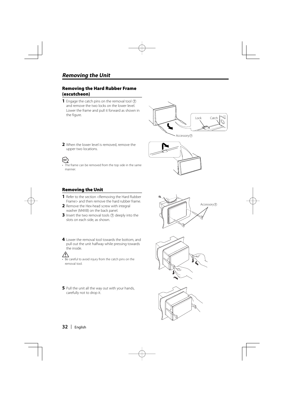 Removing the unit | Kenwood DPX301 User Manual | Page 32 / 36