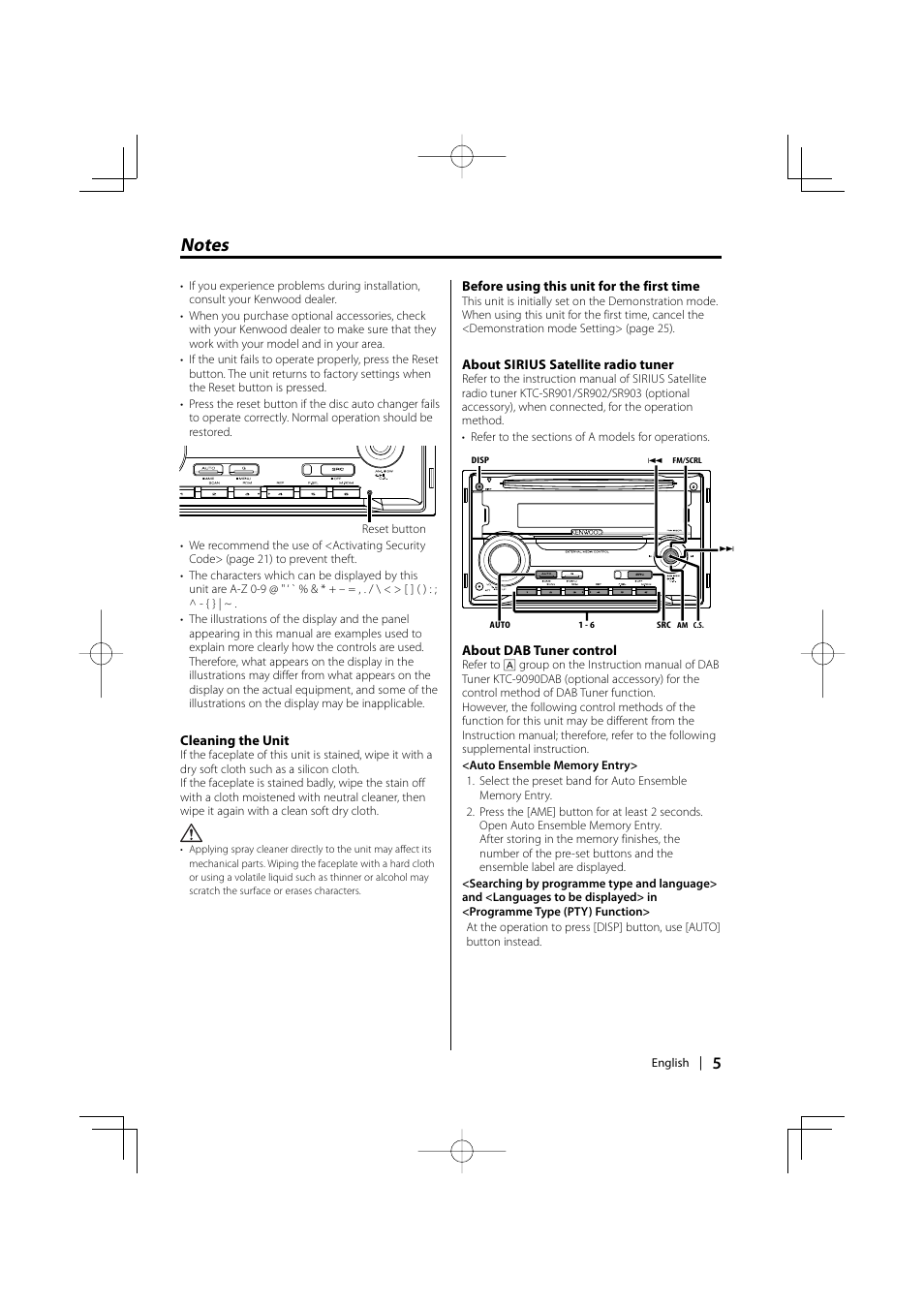 Kenwood DPX301 User Manual | Page 5 / 36