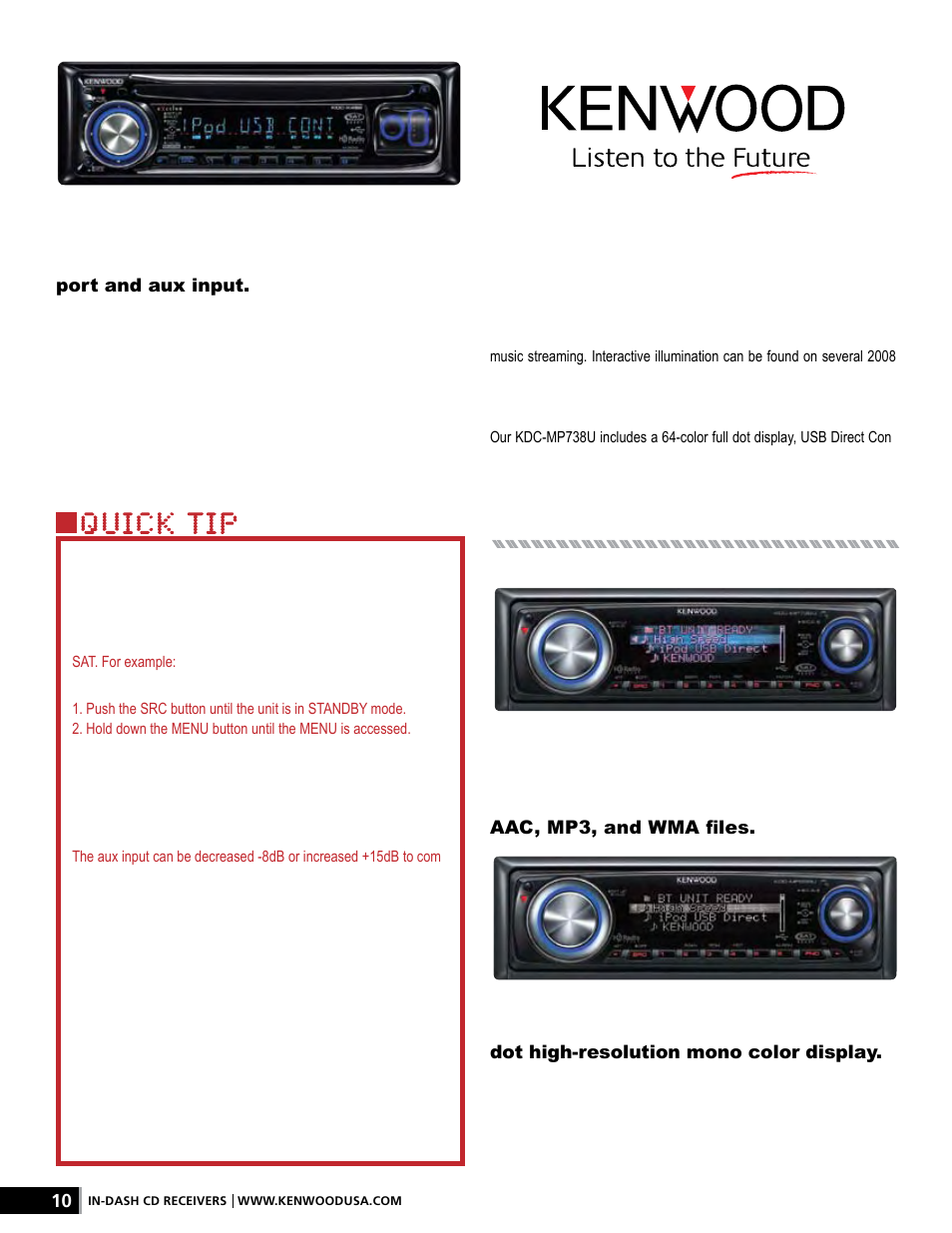 Kenwood AMPED XR-S17P User Manual | Page 10 / 52