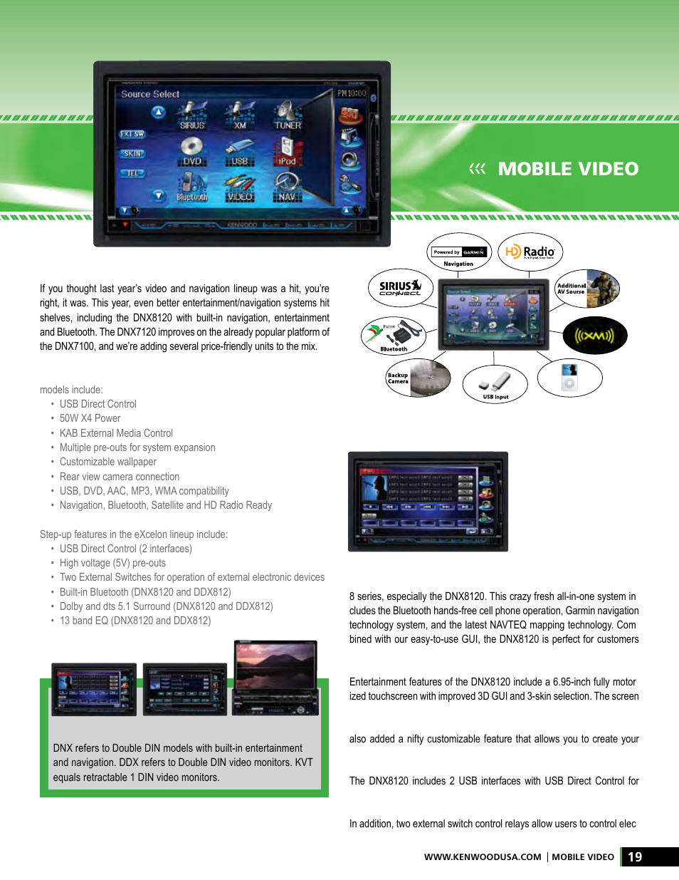Mobile video | Kenwood AMPED XR-S17P User Manual | Page 19 / 52