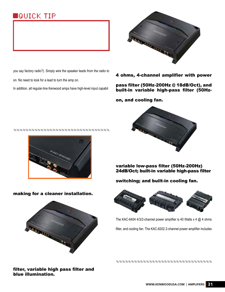 Kenwood AMPED XR-S17P User Manual | Page 31 / 52