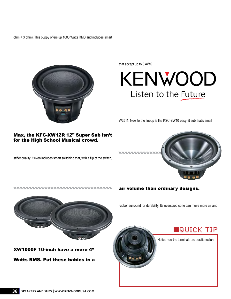 Kenwood AMPED XR-S17P User Manual | Page 36 / 52