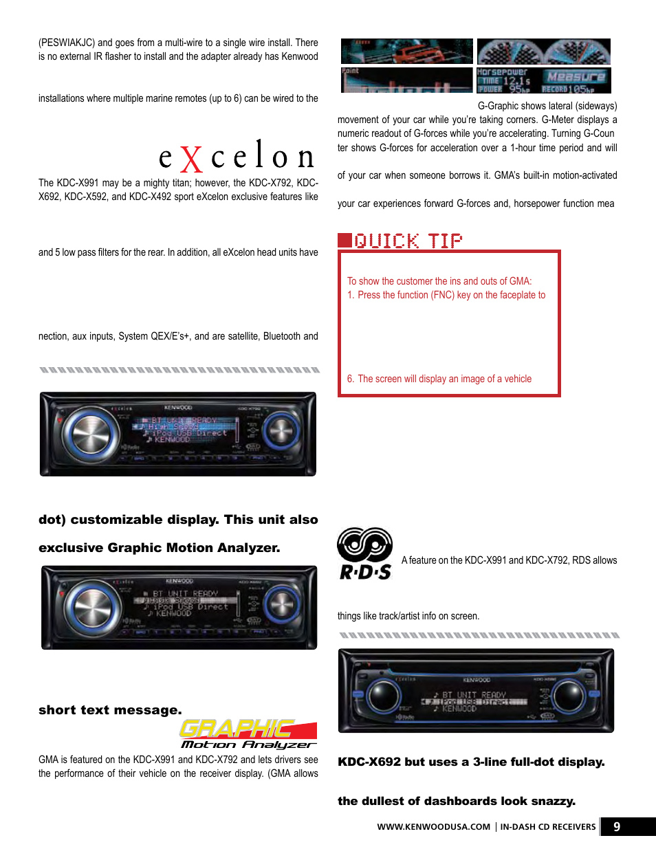 Kenwood AMPED XR-S17P User Manual | Page 9 / 52