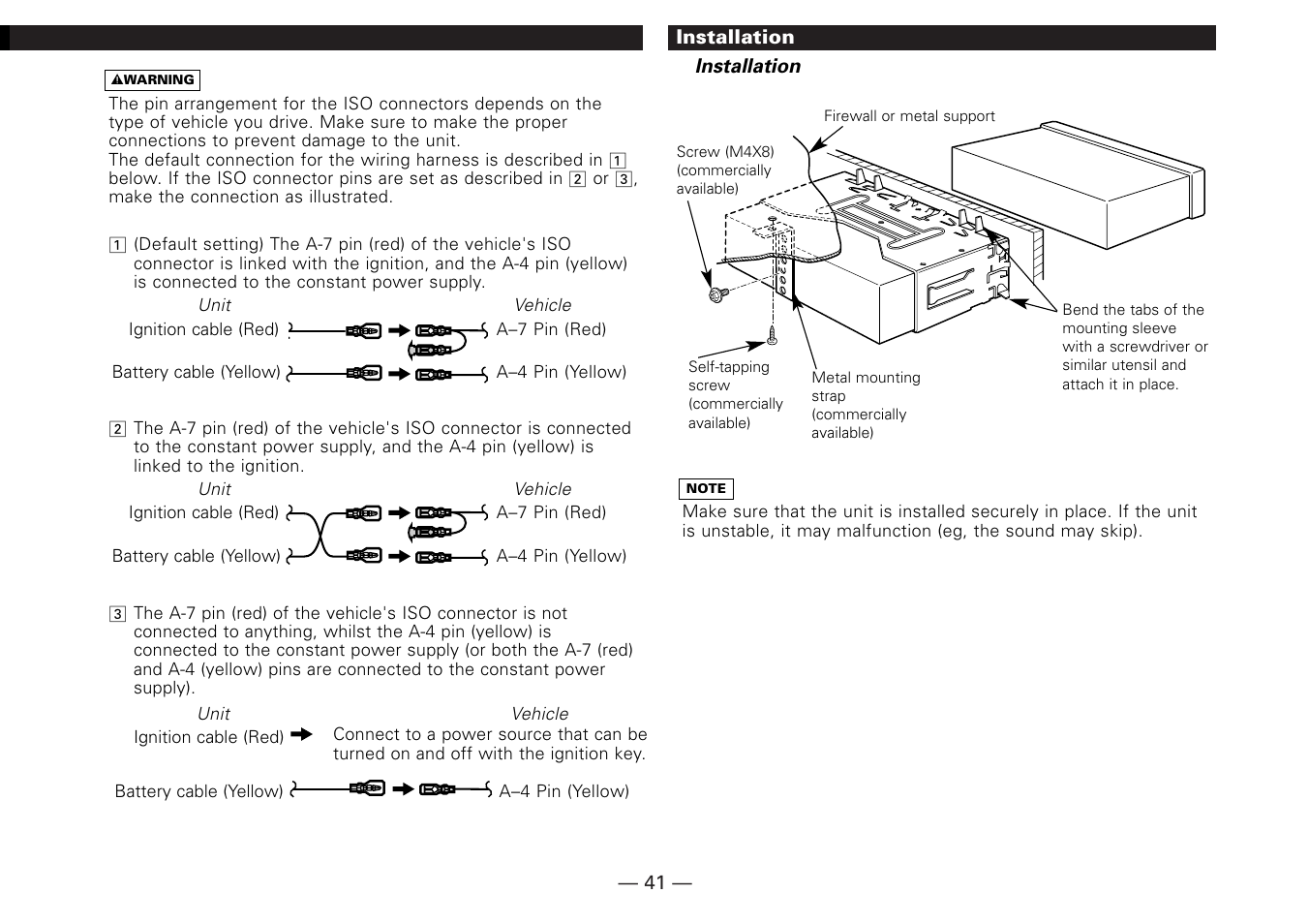 Installation | Kenwood KDC-MP6090R User Manual | Page 41 / 48