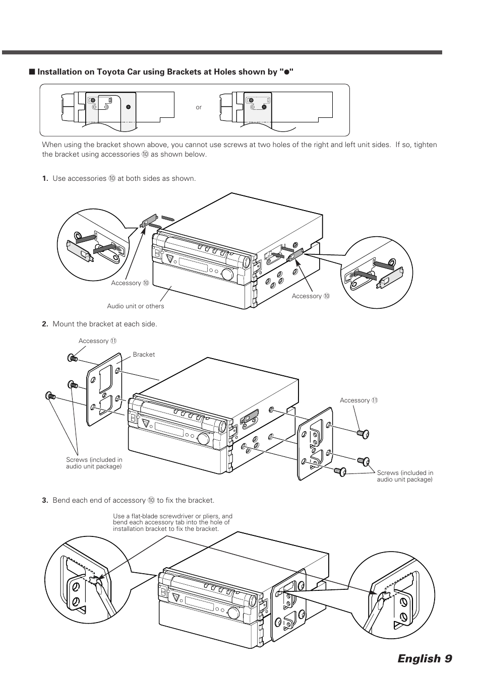 English 9 | Kenwood KVT-745DVD User Manual | Page 9 / 40