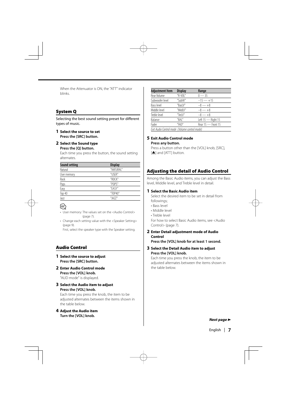 Kenwood DPX-MP4100 User Manual | Page 7 / 32