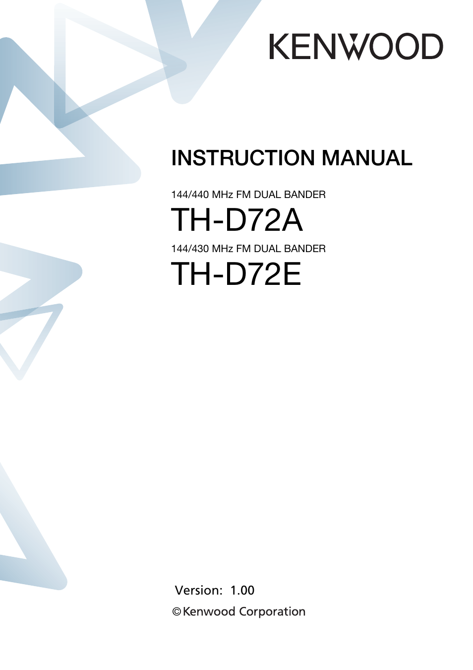 Kenwood TH-D72E User Manual | 75 pages