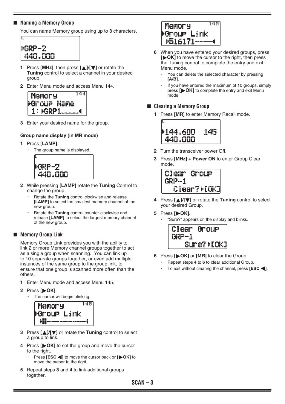 Scan – 3 | Kenwood TH-D72E User Manual | Page 16 / 75