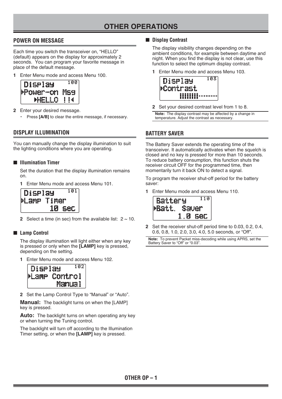 Other operations | Kenwood TH-D72E User Manual | Page 25 / 75