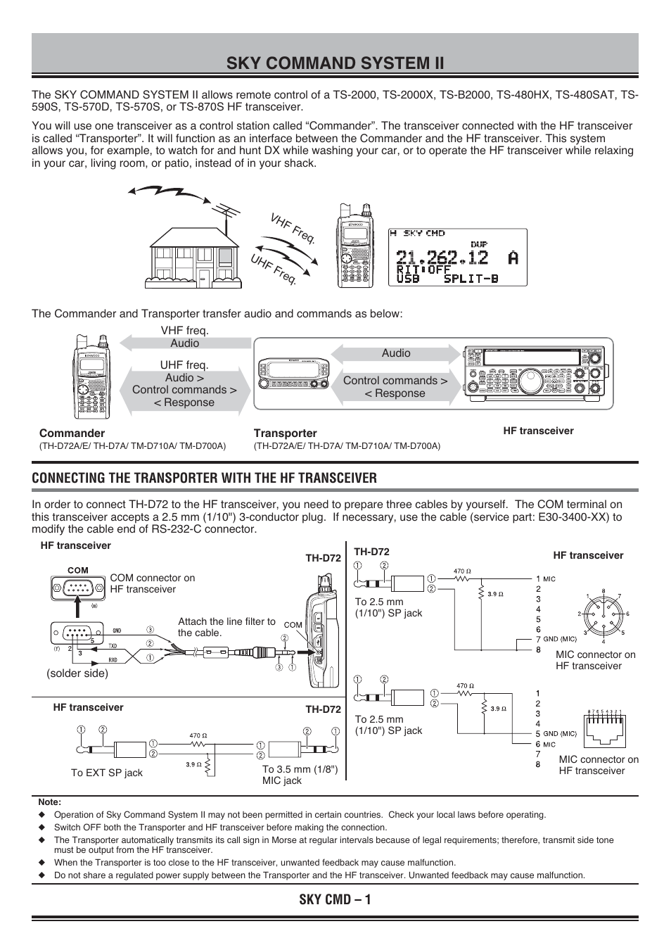 Sky command system ii | Kenwood TH-D72E User Manual | Page 71 / 75