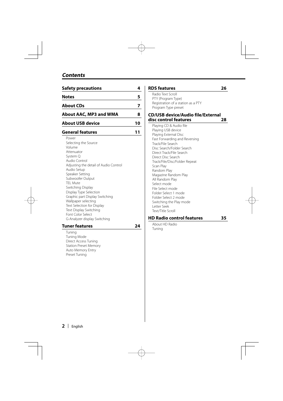 Kenwood DPX701 DPX501 User Manual | Page 2 / 64