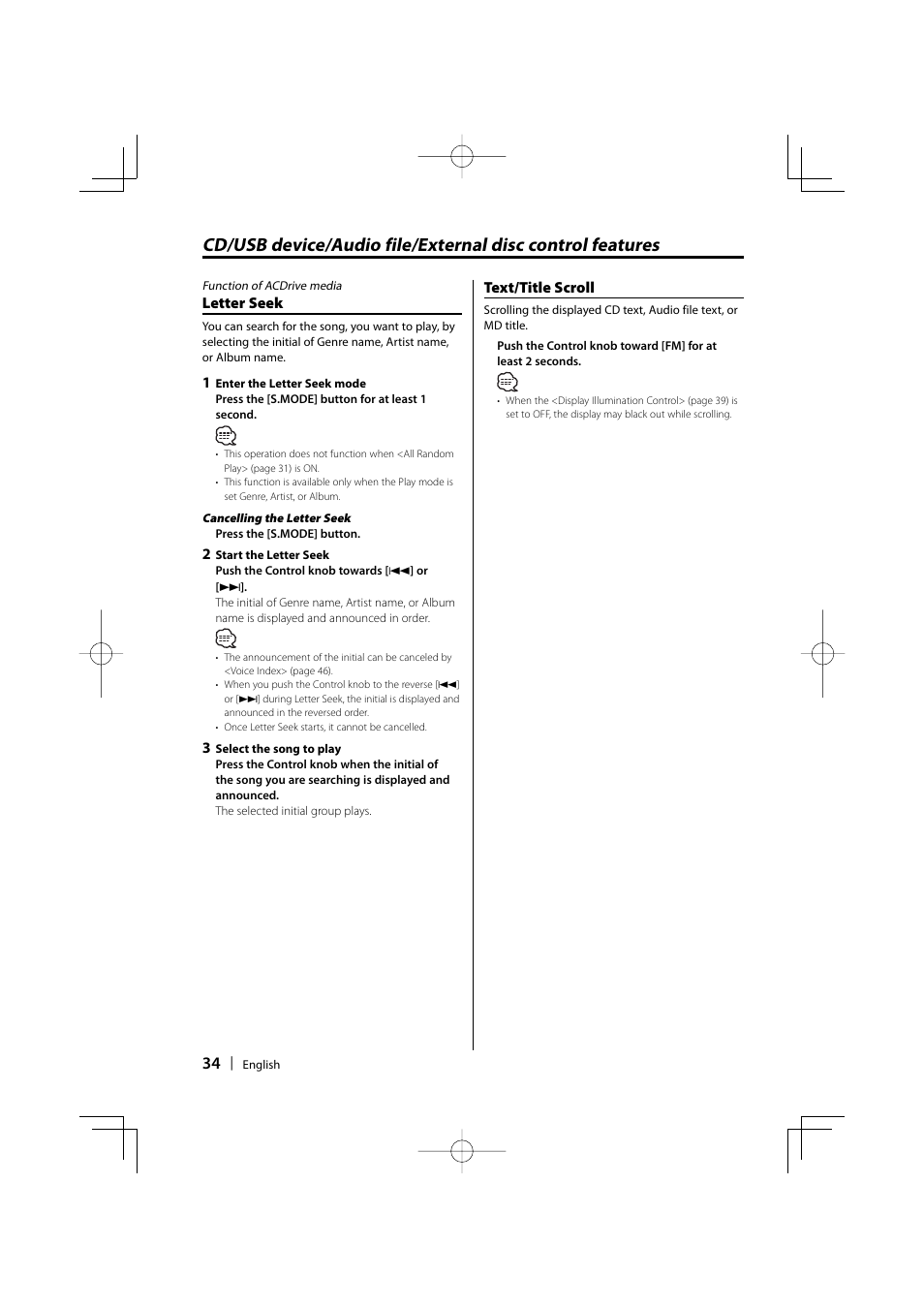 Kenwood DPX701 DPX501 User Manual | Page 34 / 64