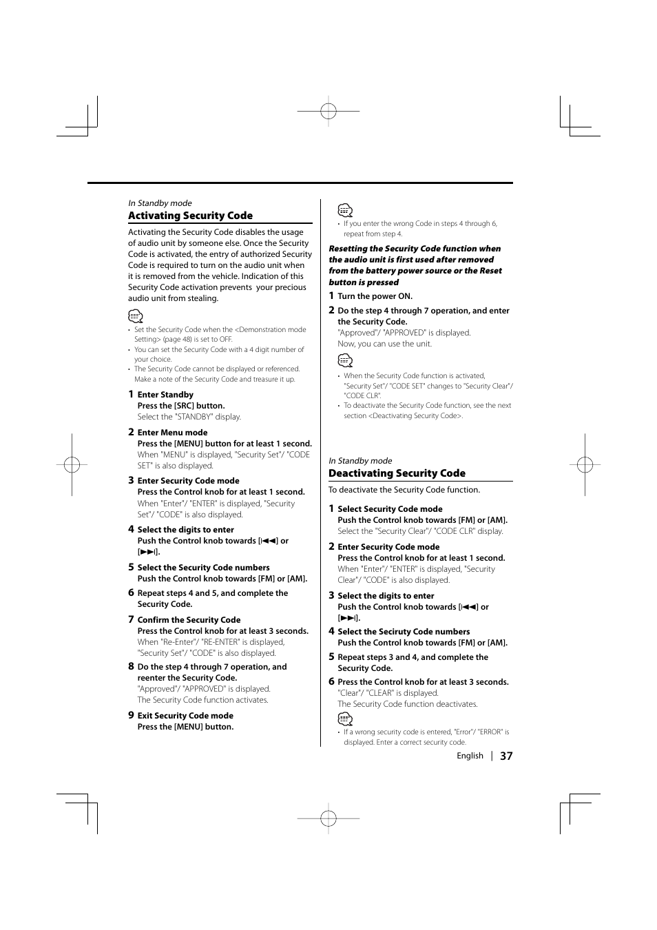 Kenwood DPX701 DPX501 User Manual | Page 37 / 64