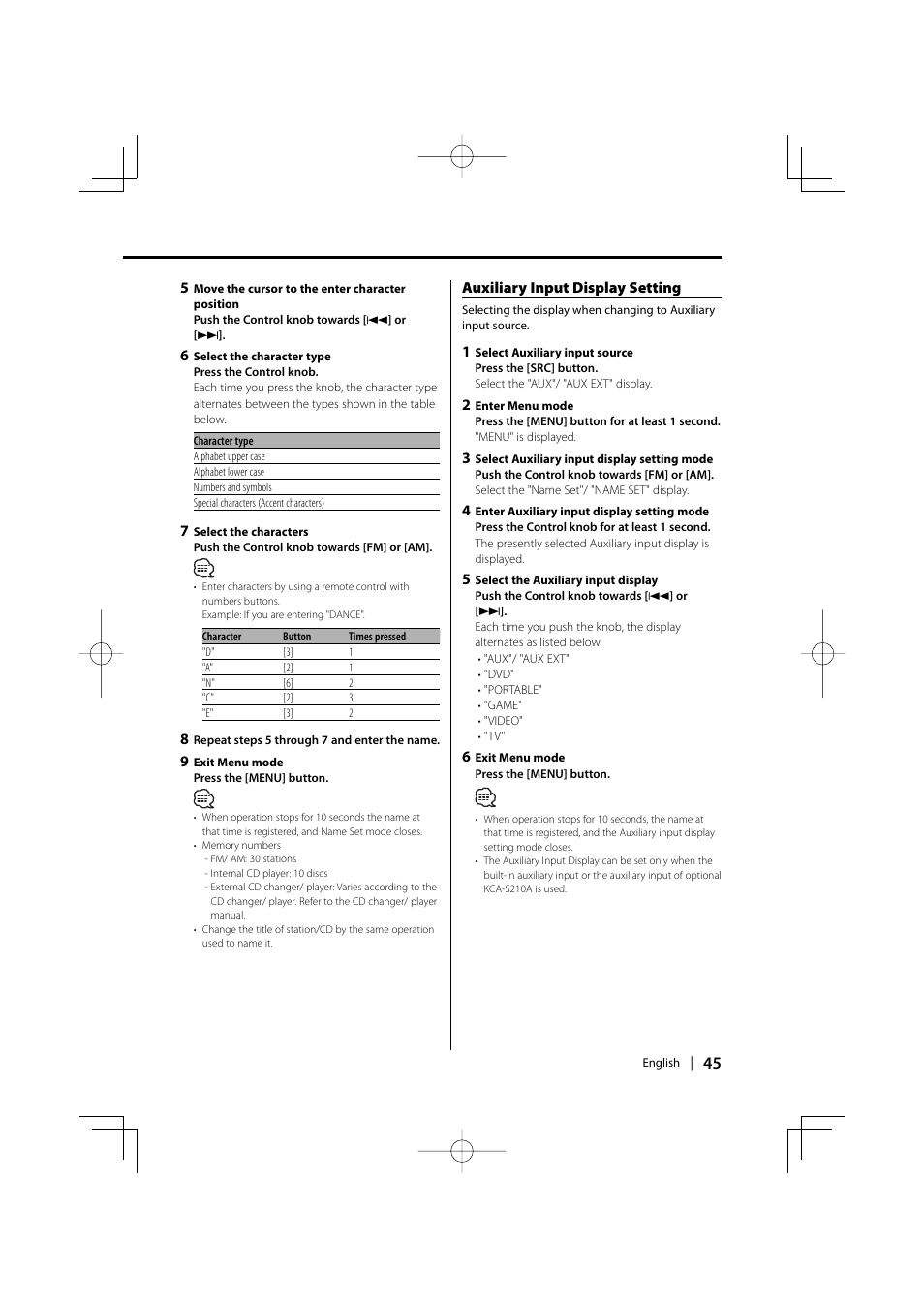 Kenwood DPX701 DPX501 User Manual | Page 45 / 64