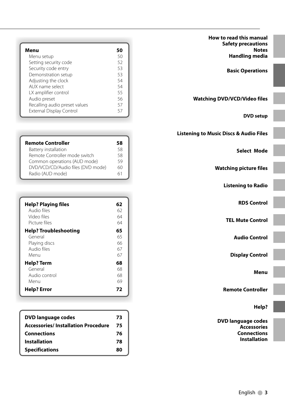 Kenwood KDV-5234 User Manual | Page 3 / 84