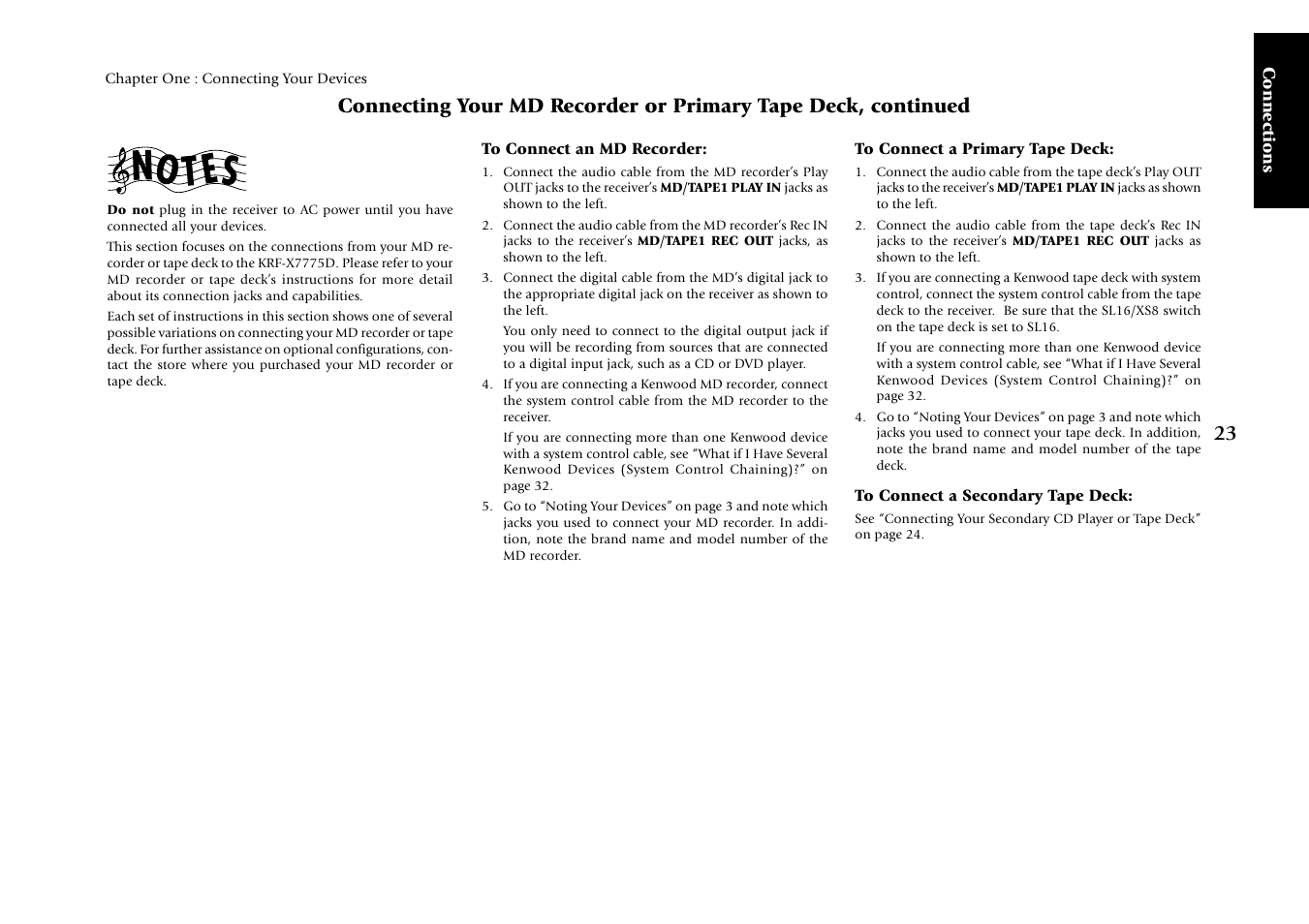 Connections | Kenwood KRF-X7775D User Manual | Page 117 / 146