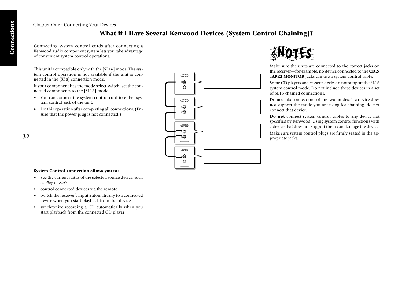 Connections, Chapter one : connecting your devices | Kenwood KRF-X7775D User Manual | Page 126 / 146