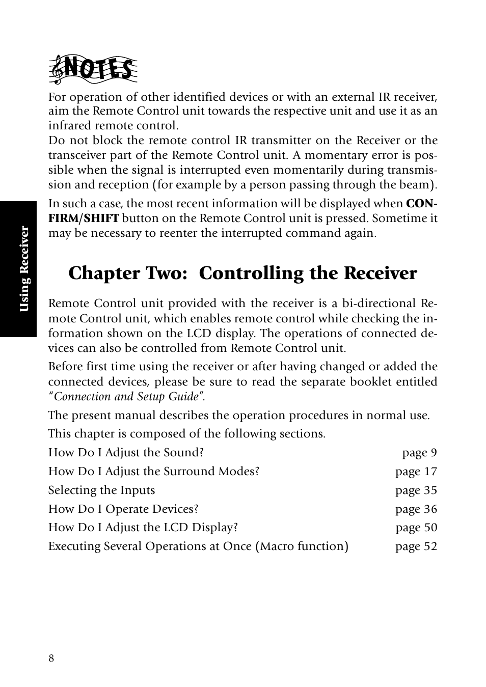 Chapter two: controlling the receiver | Kenwood KRF-X7775D User Manual | Page 16 / 146