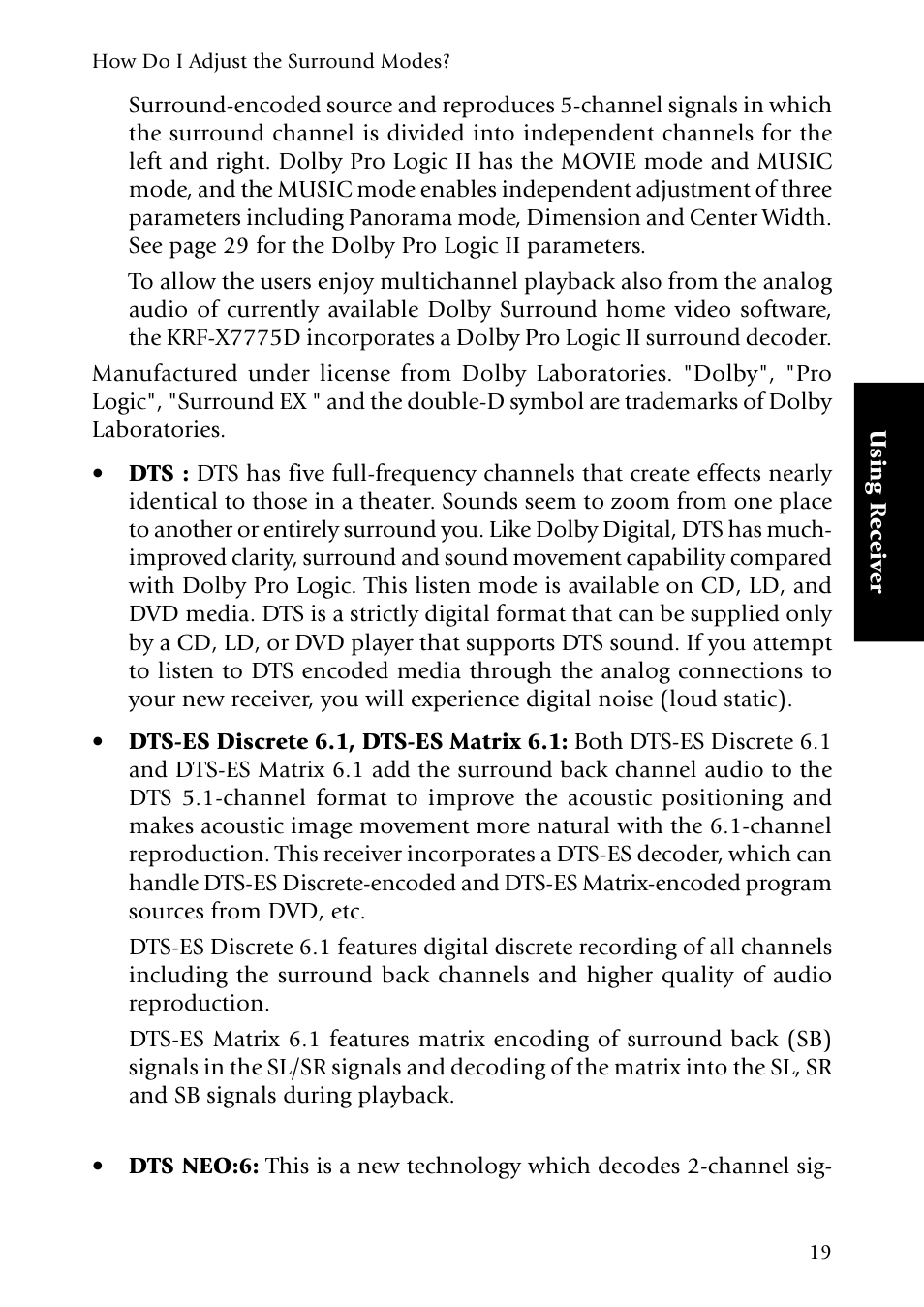 Kenwood KRF-X7775D User Manual | Page 27 / 146