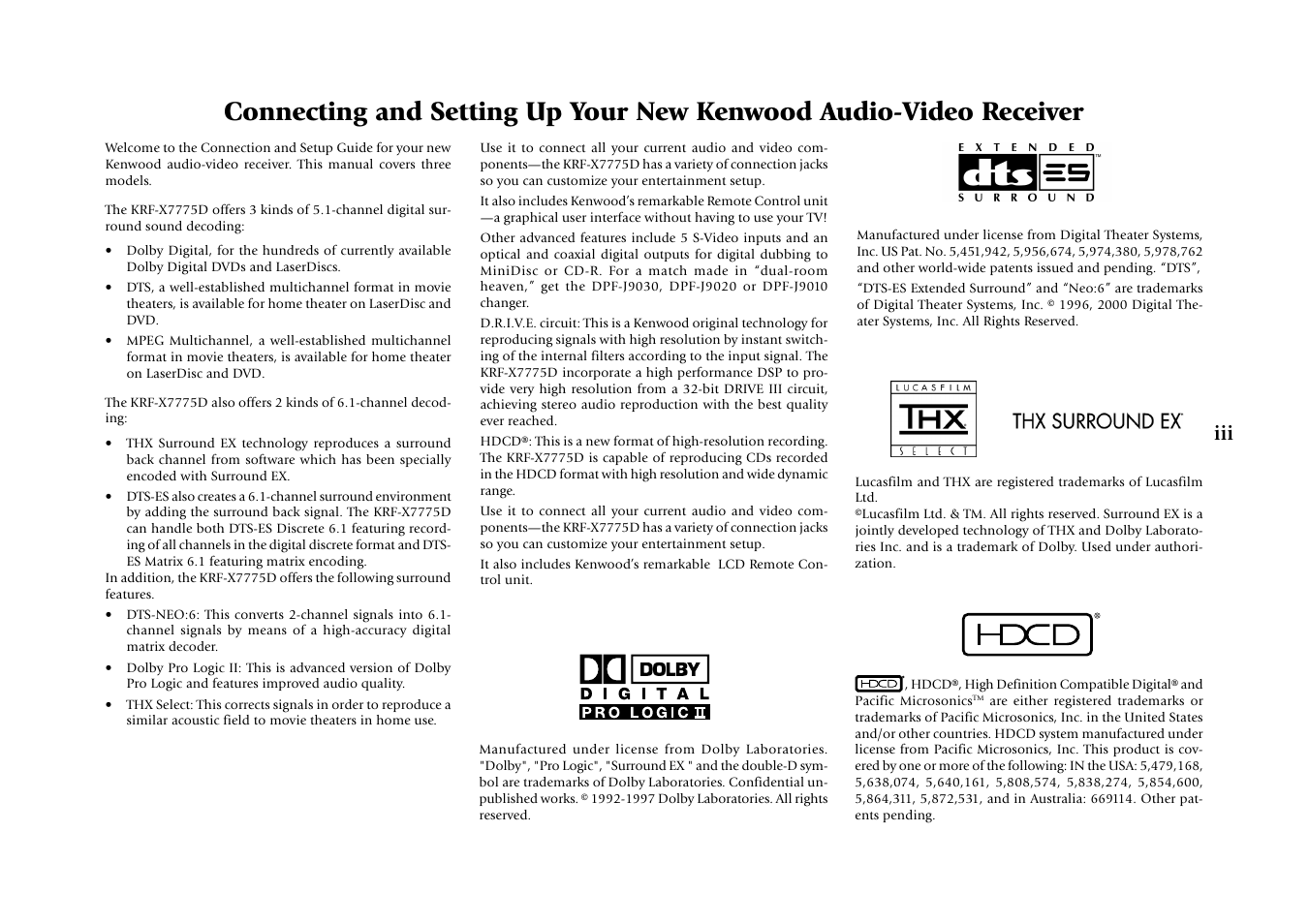 Kenwood KRF-X7775D User Manual | Page 91 / 146