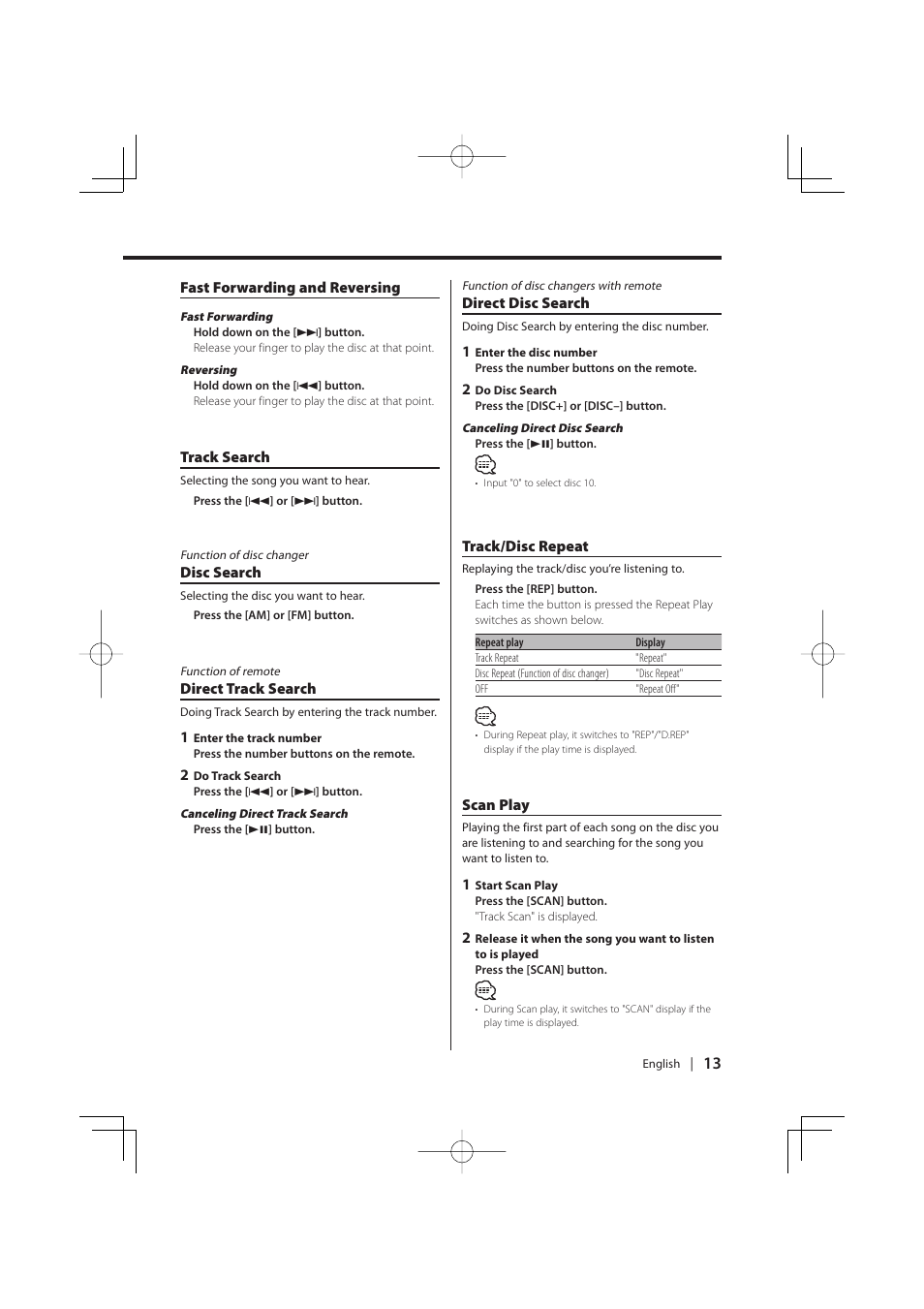 Kenwood K-CD01 User Manual | Page 13 / 28