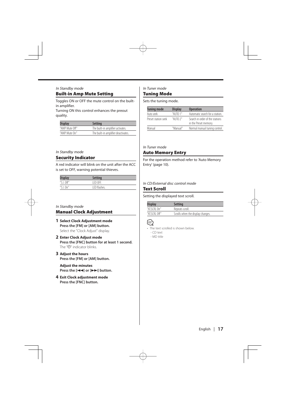 Kenwood K-CD01 User Manual | Page 17 / 28