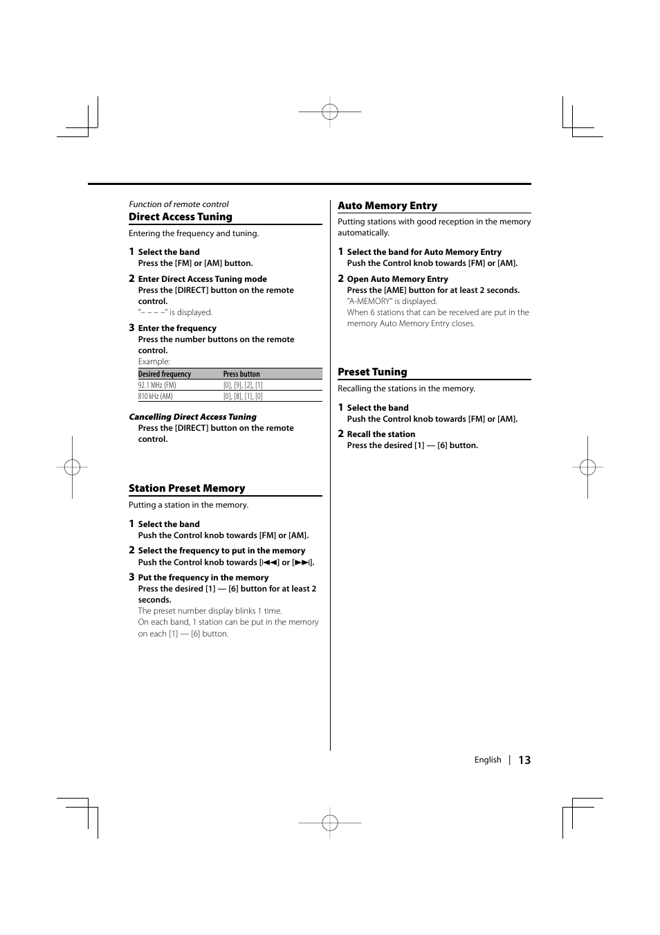 Kenwood DPX502 User Manual | Page 13 / 40