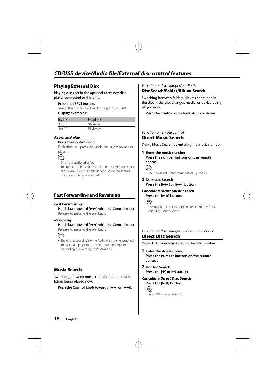 Kenwood DPX502 User Manual | Page 18 / 40