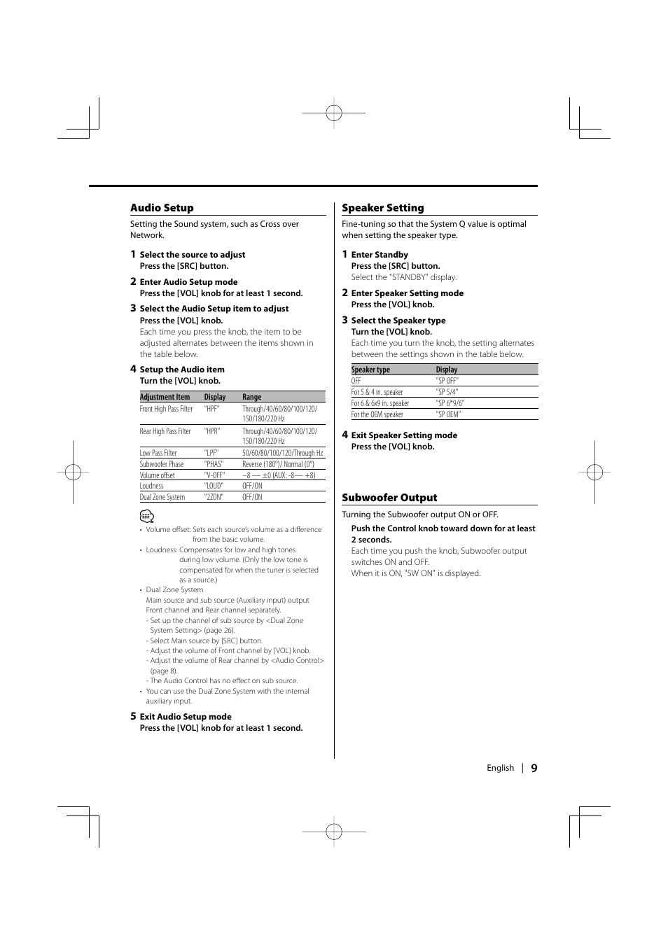 Kenwood DPX502 User Manual | Page 9 / 40