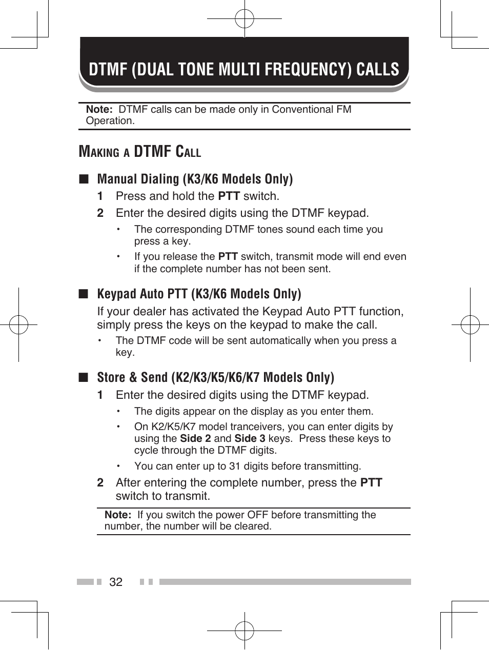 Dtmf (dual tone multi frequency) calls, Dtmf c | Kenwood TK-5310 User Manual | Page 40 / 64