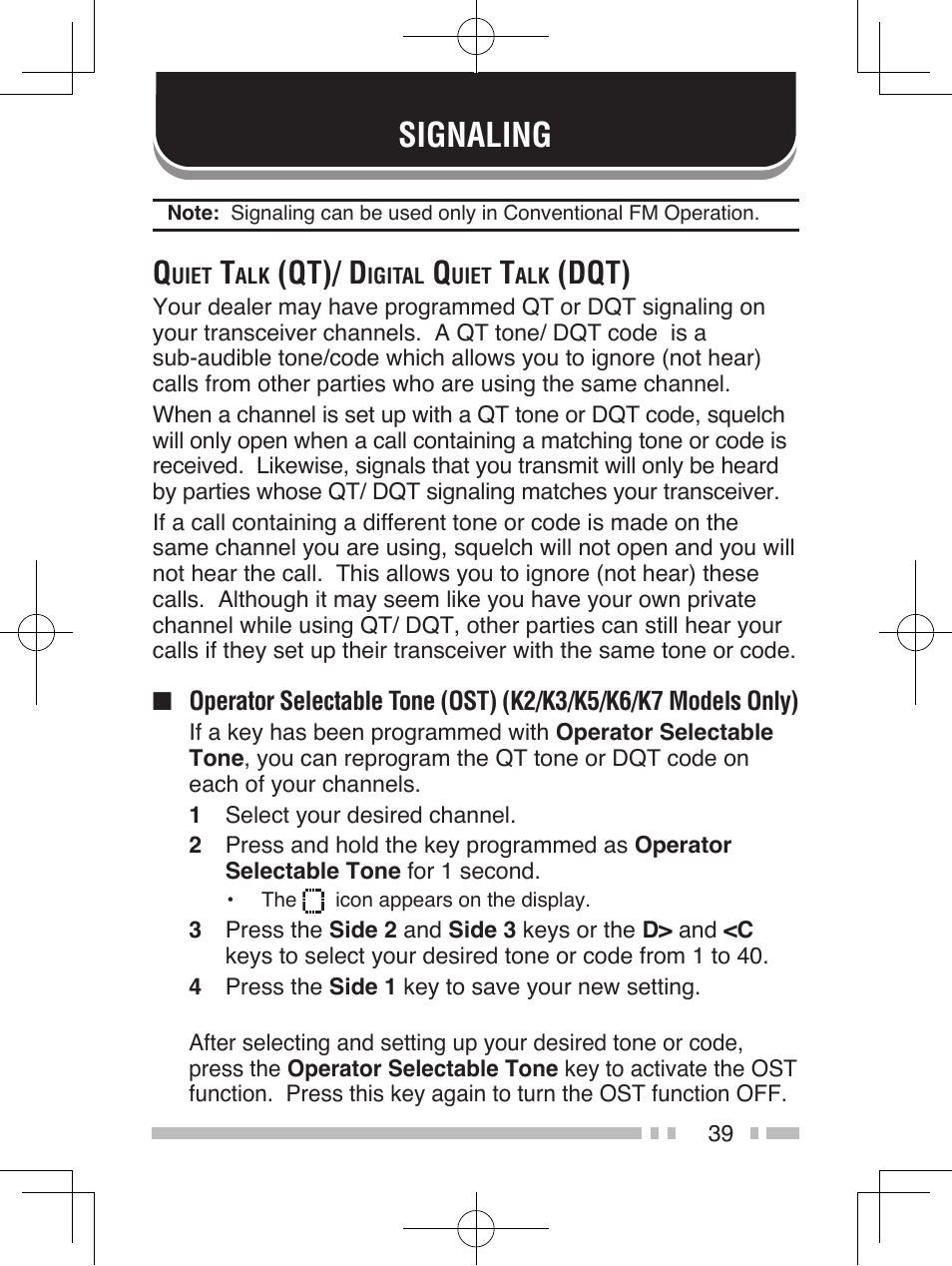 Signaling, Qt)/ d, Dqt) | Kenwood TK-5310 User Manual | Page 47 / 64