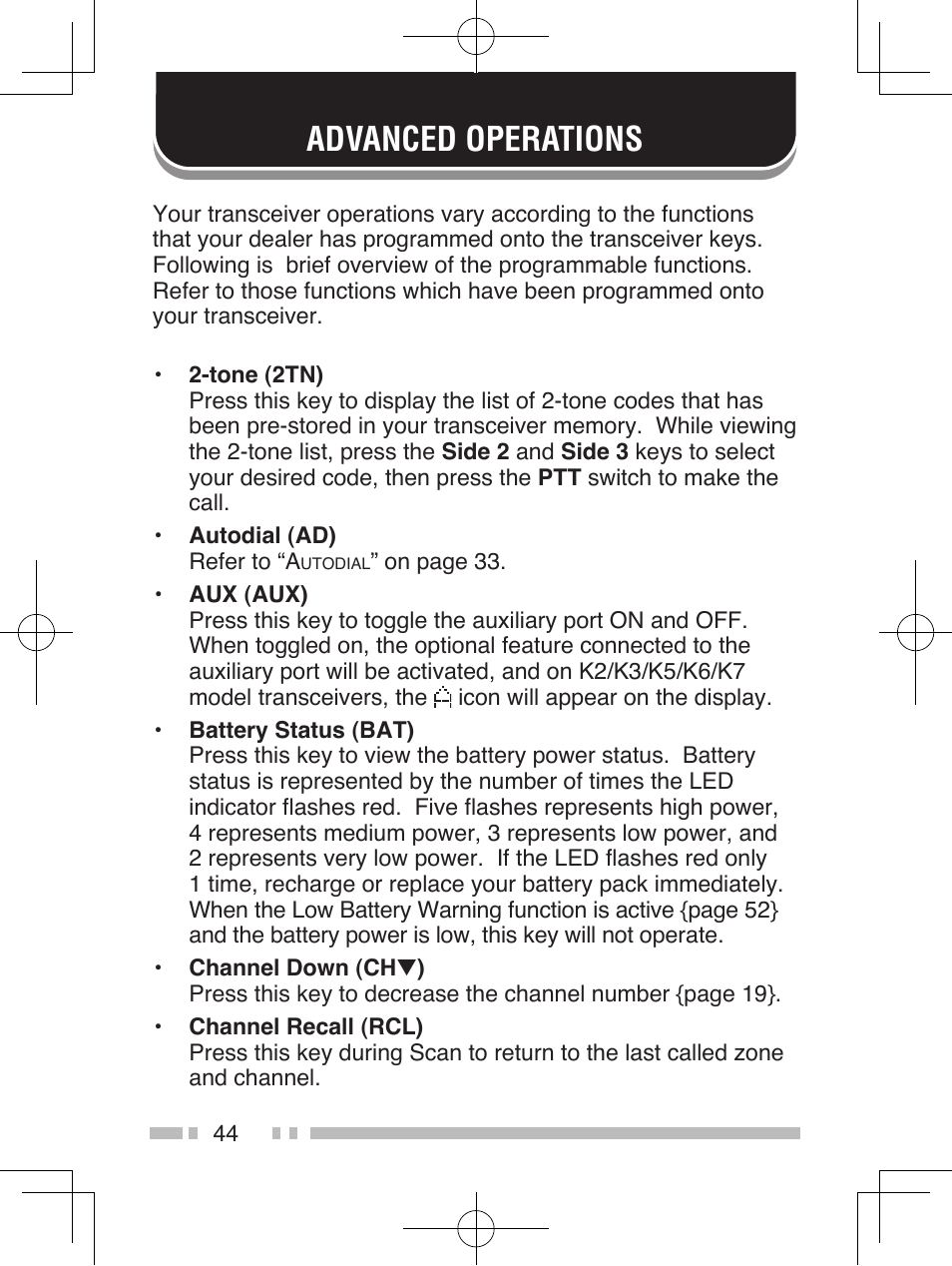 Advanced operations | Kenwood TK-5310 User Manual | Page 52 / 64