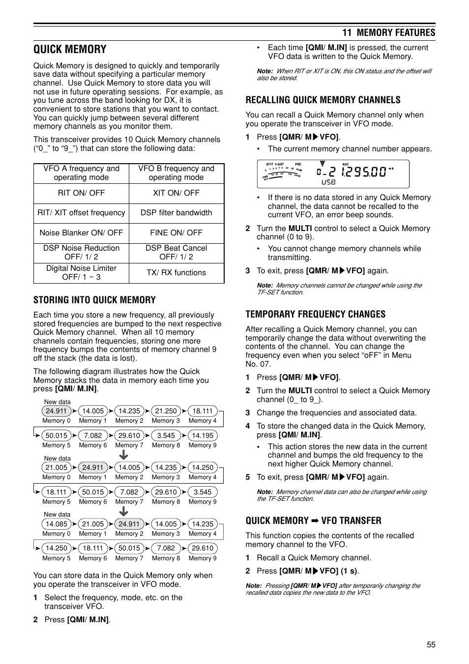 Temporary frequency changes | Kenwood TS-480SAT User Manual | Page 63 / 104