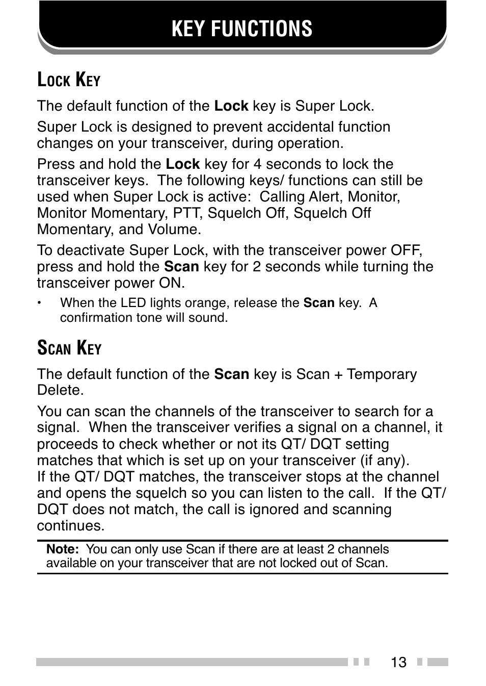 Key functions | Kenwood TK-3200 User Manual | Page 21 / 42