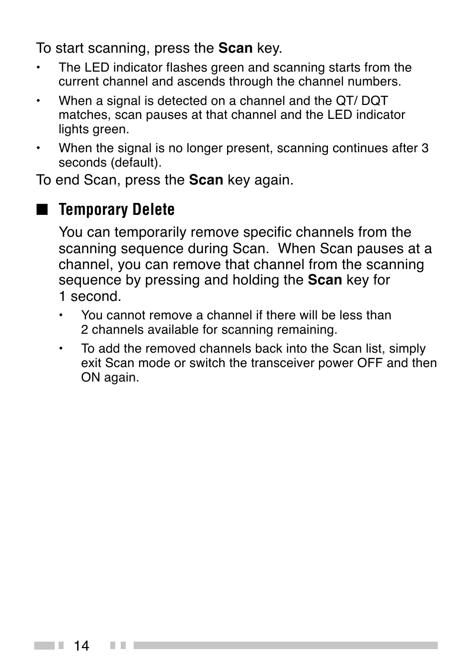 Temporary delete | Kenwood TK-3200 User Manual | Page 22 / 42