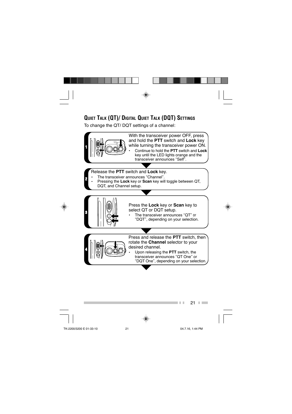 Qt)/ d, Dqt) s | Kenwood TK-2200 User Manual | Page 29 / 41