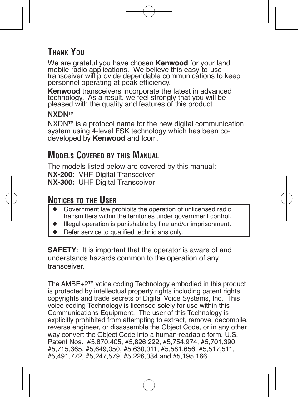 Kenwood NEXEDGE NX-200 User Manual | Page 3 / 59