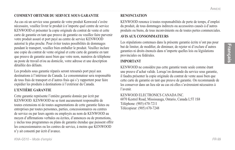 Kenwood KNA-G510 User Manual | Page 105 / 160