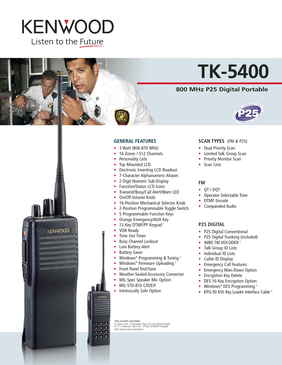 Kenwood TK-5400 User Manual | 2 pages