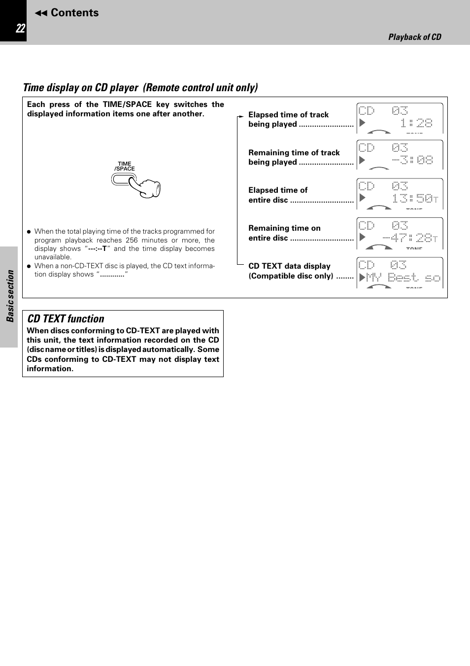 Cd text function | Kenwood HM-582MD User Manual | Page 22 / 84