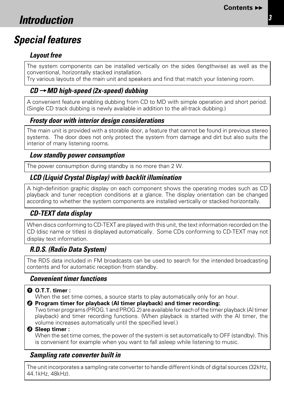 Introduction, Special features | Kenwood HM-582MD User Manual | Page 3 / 84