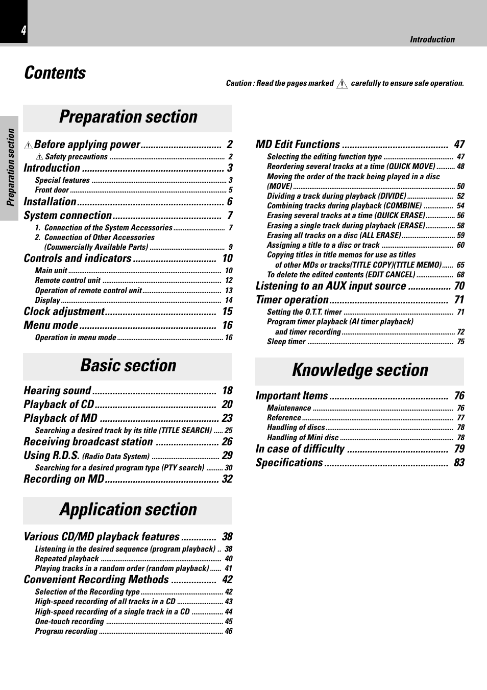 Kenwood HM-582MD User Manual | Page 4 / 84