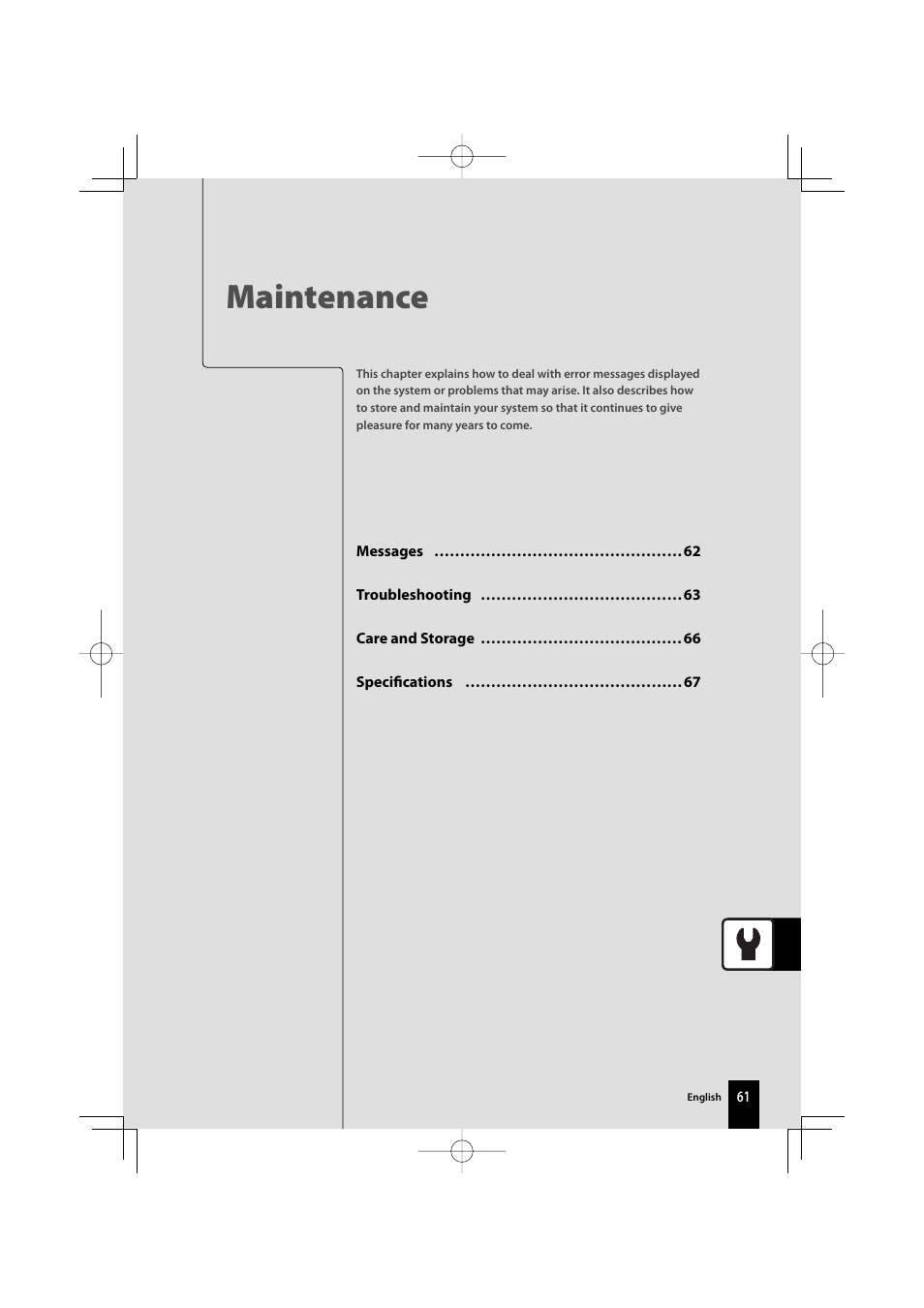 Maintenance | Kenwood AMPLIFIER/TUNER R-K1000 User Manual | Page 61 / 68